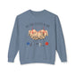 COMFORT COLORS -Crewneck Sweatshirt — "No One Fights Alone" Hands & Medical Symbols Support Pullover