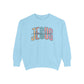 COMFORT COLORS - Jesus Floral Graphic Sweatshirt — Retro Pastel Faith Pullover