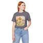 BELLA  CANVAS - Easter Bunny Kneeling at Crosses T‑Shirt — Christian Easter Faith Tee
