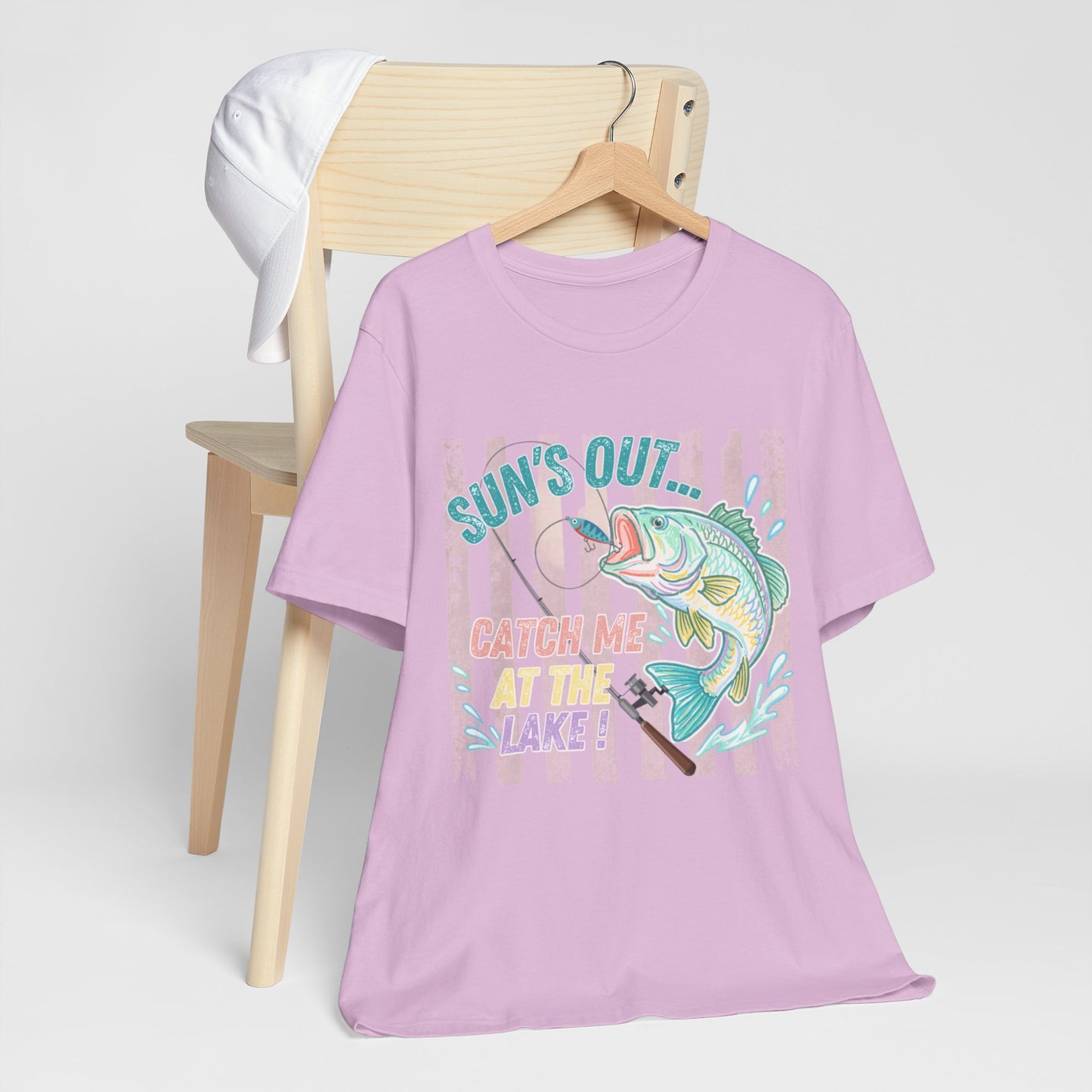 BELLA CANVAS - Sun's Out Catch Me at the Lake T-Shirt — Bass Fishing Summer Tee