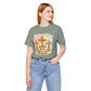 BELLA  CANVAS - Easter Bunny Kneeling at Crosses T‑Shirt — Christian Easter Faith Tee