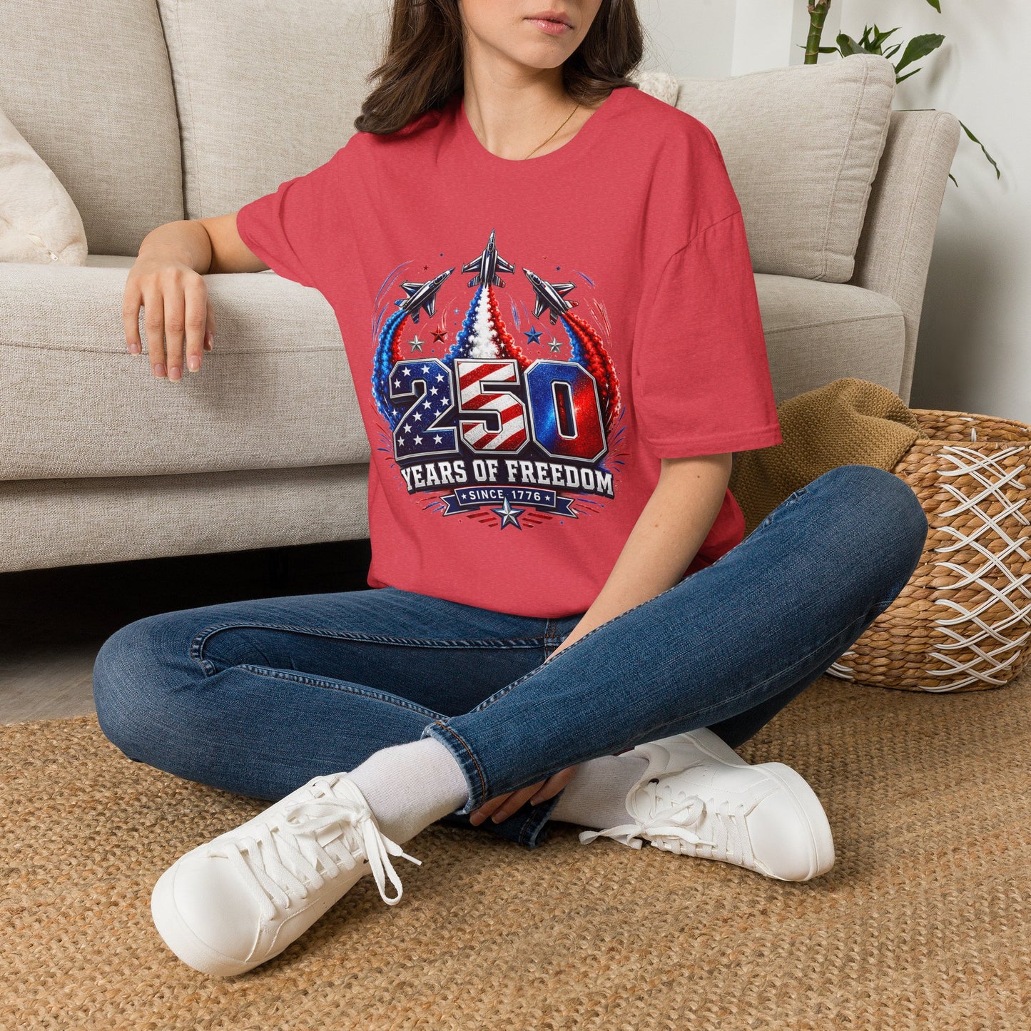 GILDAN - 250 Years of Freedom T-Shirt — Patriotic Jet Tribute