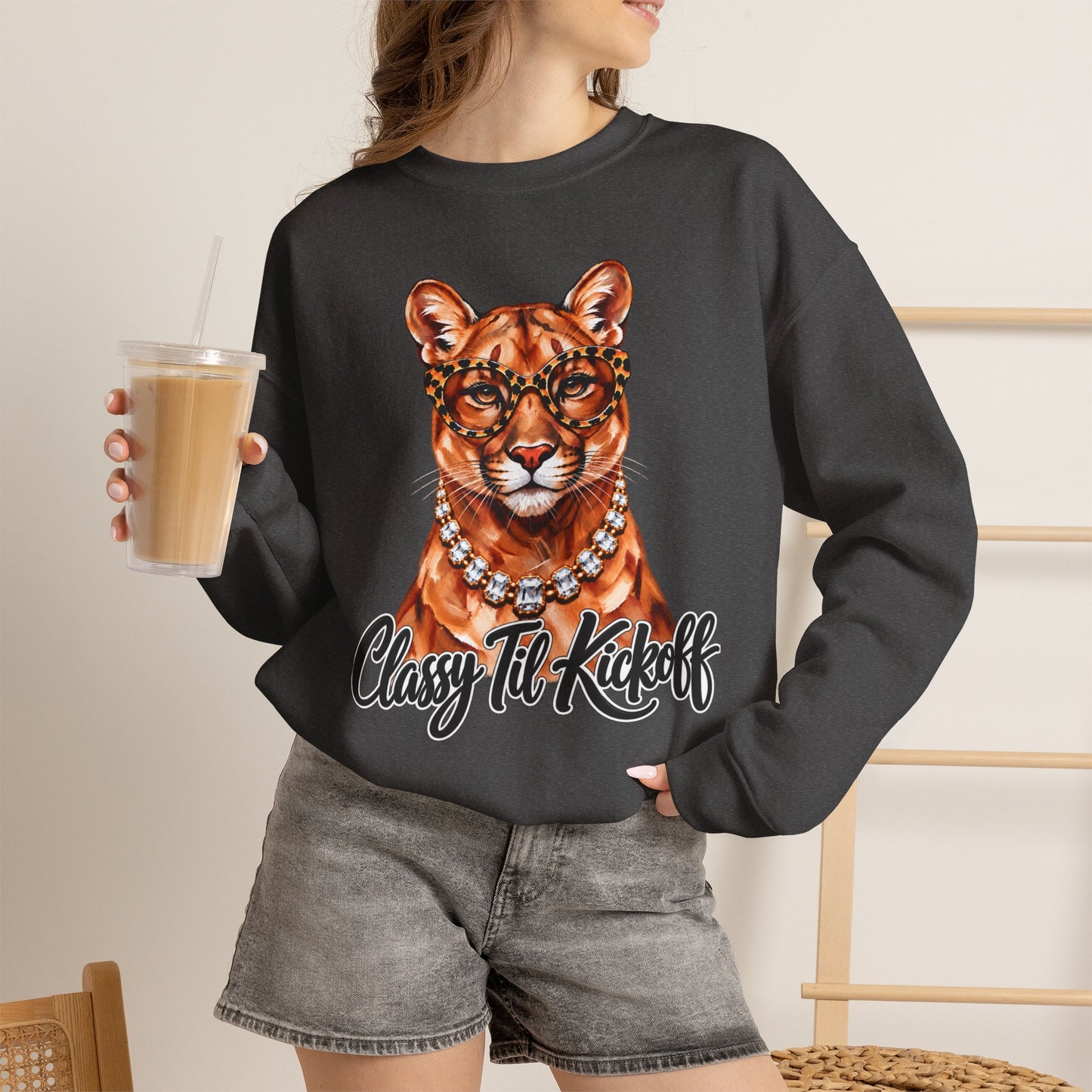 GILDAN - Classy Lil Kickoff  Cougar Graphic Sweatshirt