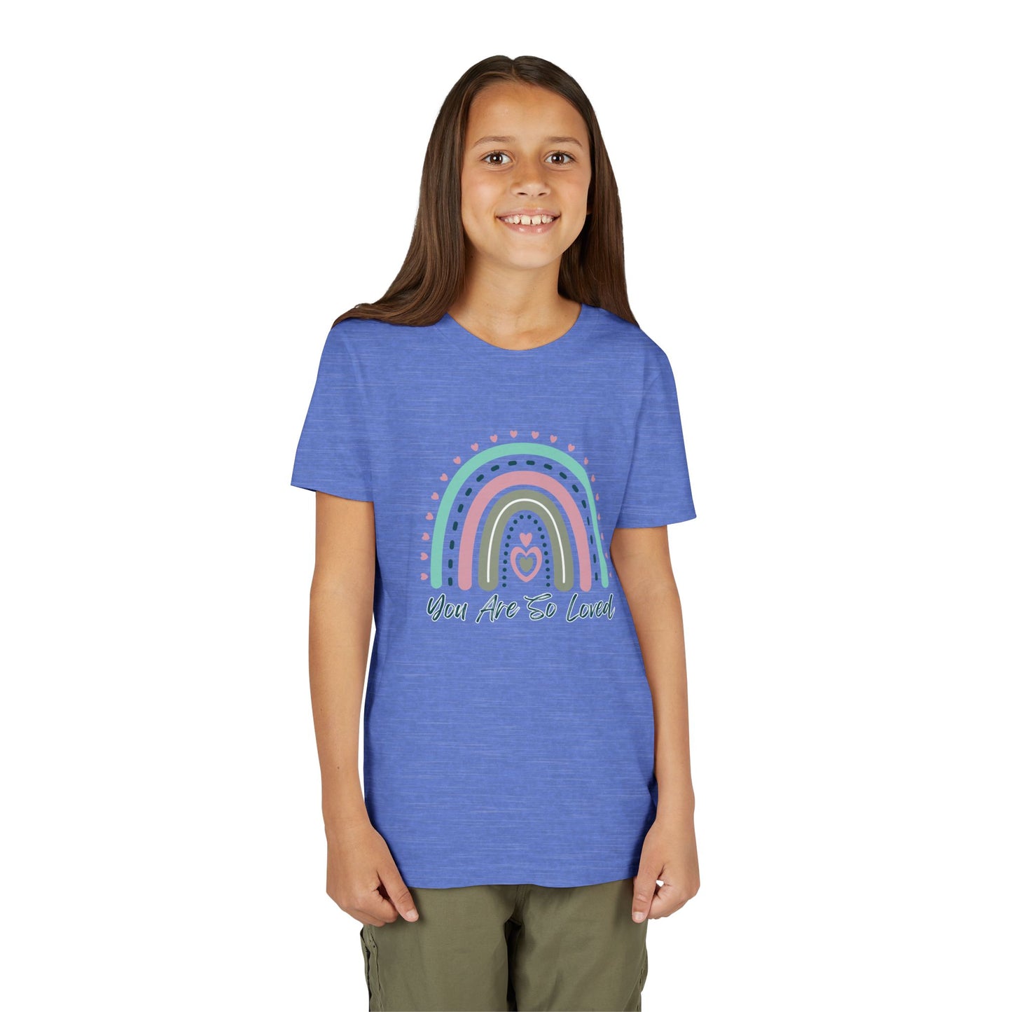 BELLA CANVAS-Youth Tee — Pastel Rainbow “You Are So Loved” Kids T‑Shirt