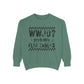 COMFORT COLORS - WWJD? Probably Flip Tables Sweatshirt — Funny Meme Graphic Crewneck