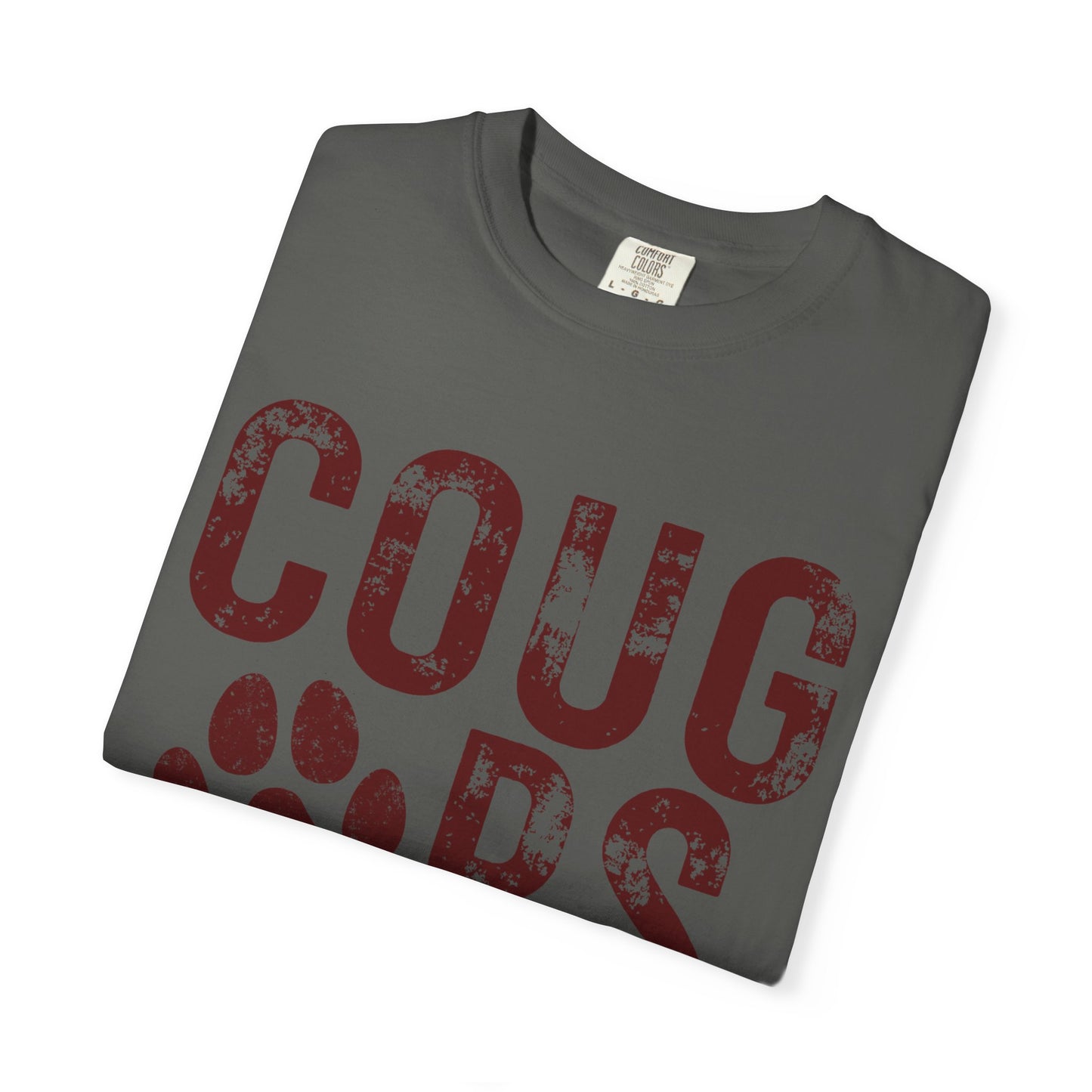 COMFORT COLORS - Cougars Distressed Paw T-Shirt
