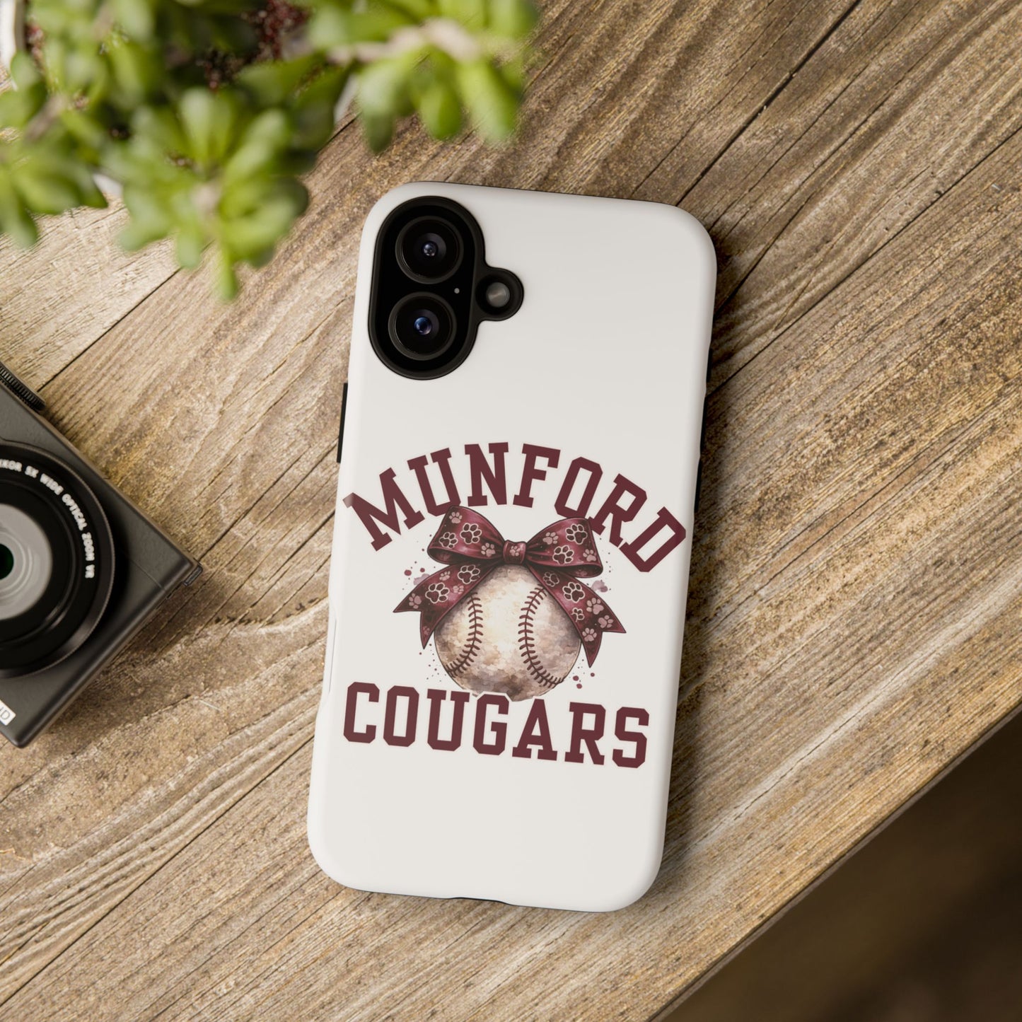 *** NEED TO PERSONALIZE THIS ? - DO NOT PURCHASE THIS ITEM - EMAIL ME @REFININGFAITHCOMPANY@GMAIL.COM - Munford Cougars Baseball Phone Case - Tough Cases Sports Team Phone Cover