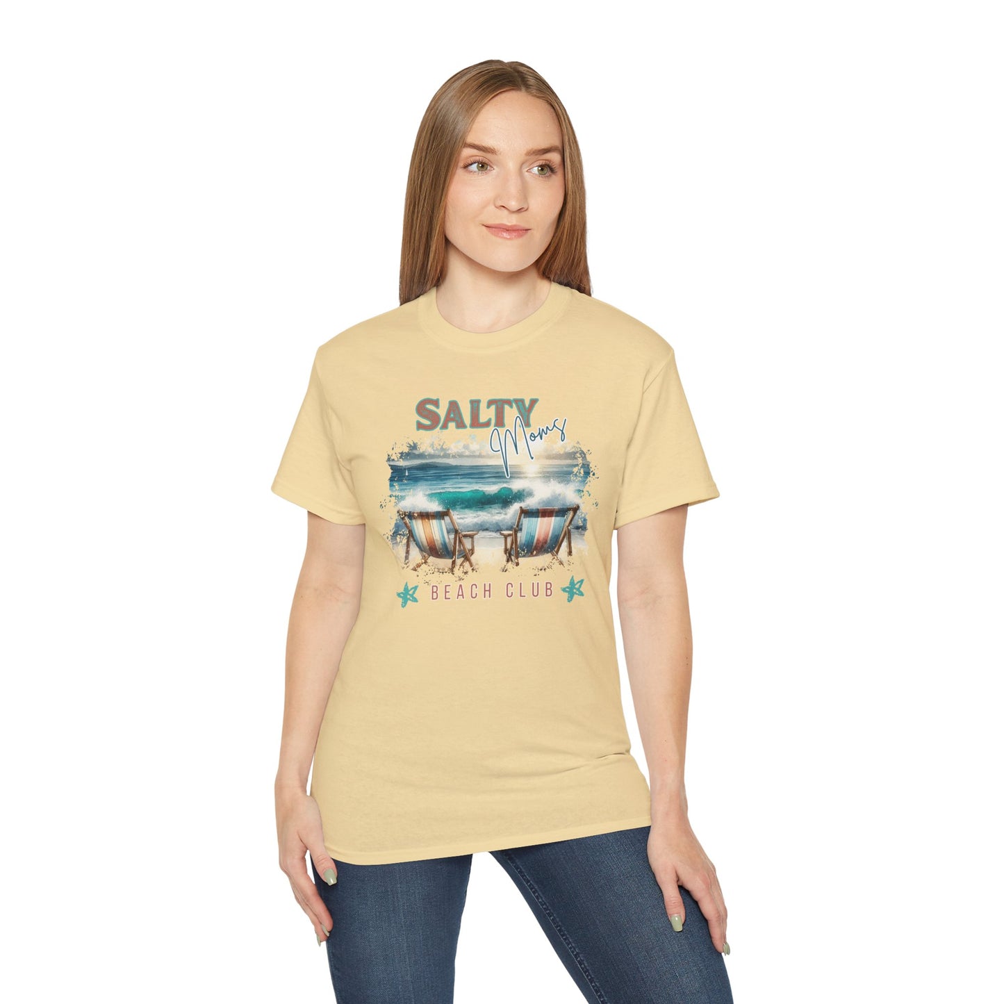 Salty Vibes Beach Club Tee — Retro Coastal Surf T-Shirt