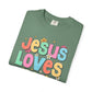 COMFORT COLORS - Jesus Loves Me T-Shirt — Colorful Retro Kids/Youth Faith Tee