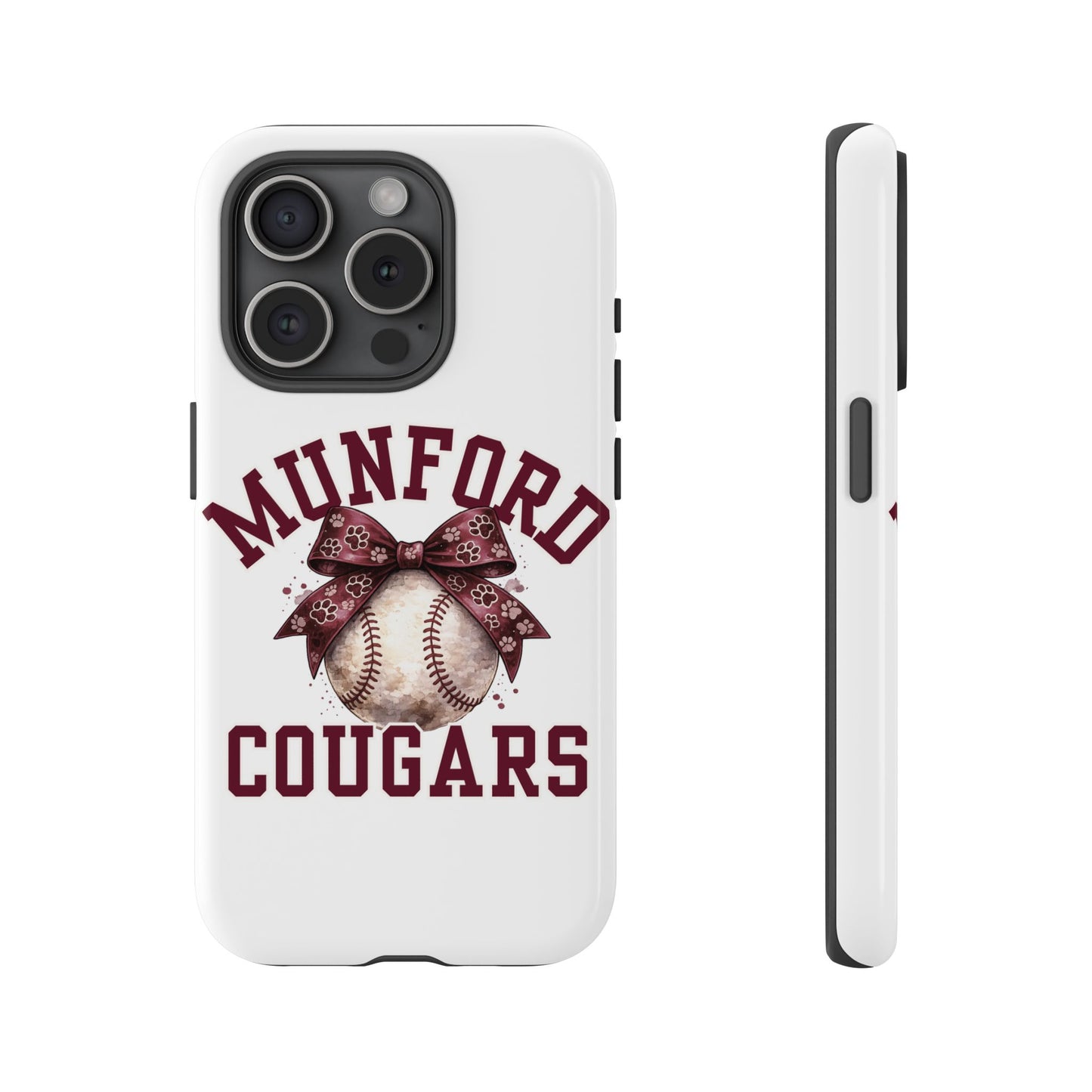 *** NEED TO PERSONALIZE THIS ? - DO NOT PURCHASE THIS ITEM - EMAIL ME @REFININGFAITHCOMPANY@GMAIL.COM - Munford Cougars Baseball Phone Case - Tough Cases Sports Team Phone Cover