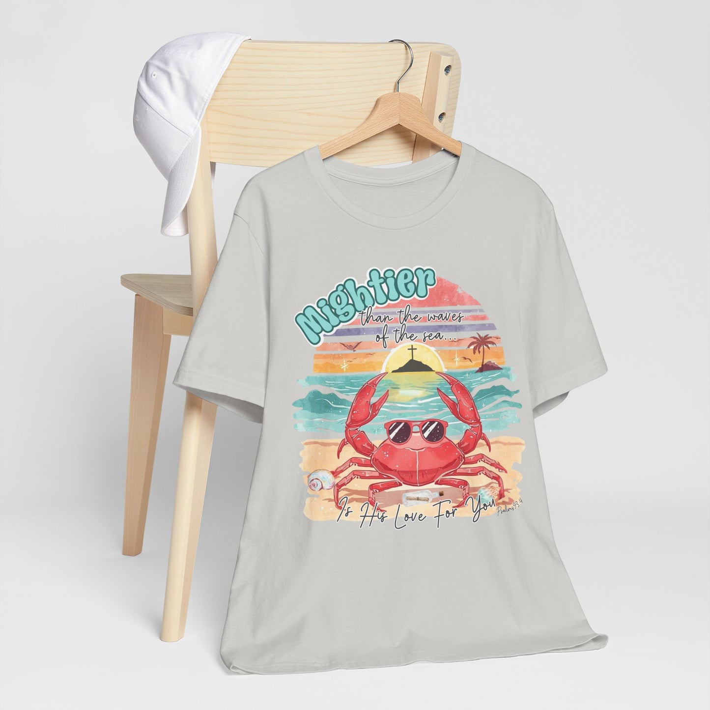 BELLA CANVAS -Crabby Beach Vibes T-Shirt — "Nighter" Sunglasses Crab Sunset Tee