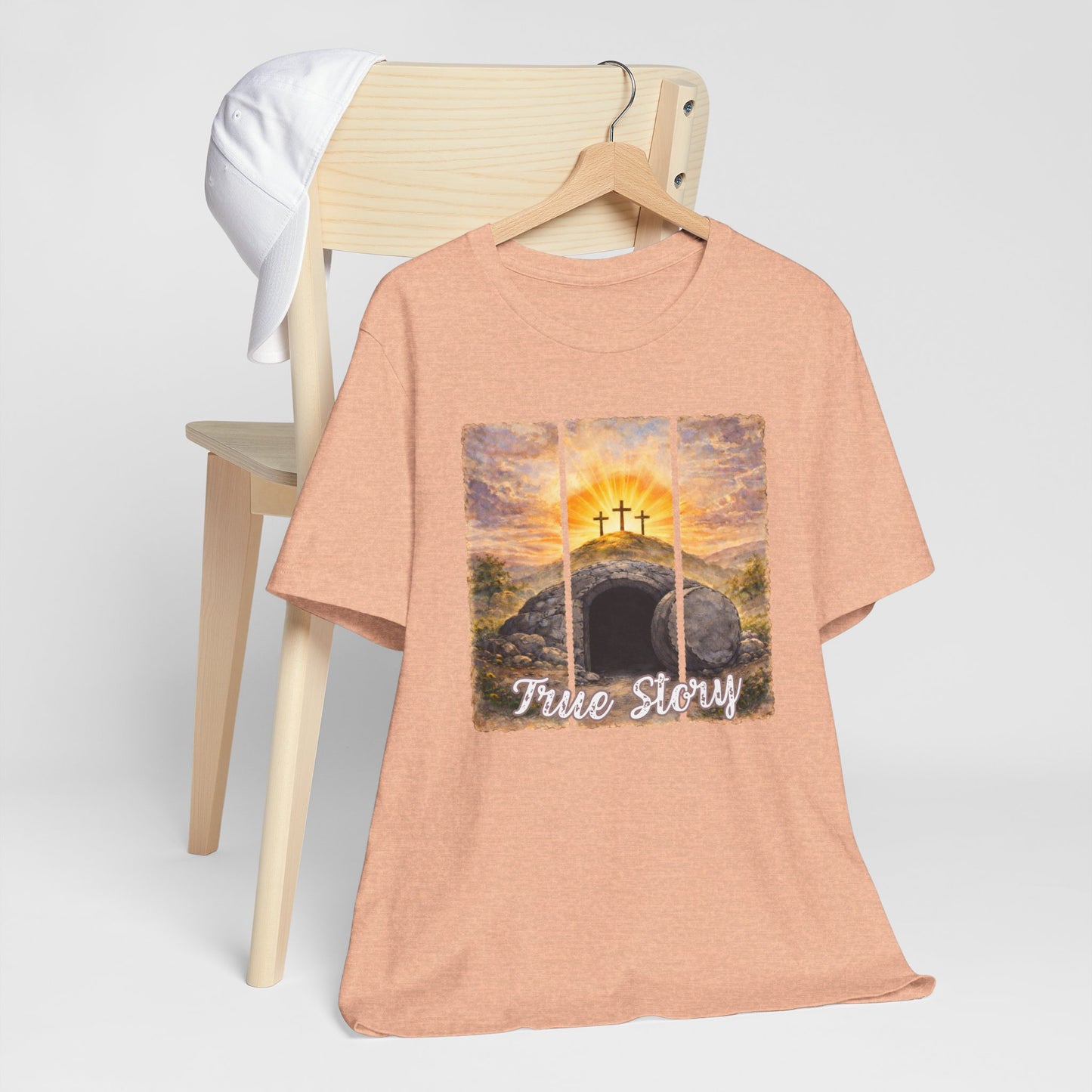 Bella Canvas- True Story Easter T-Shirt — Christian Crosses & Empty Tomb Graphic Tee