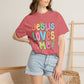 COMFORT COLORS - Jesus Loves Me T-Shirt — Colorful Retro Kids/Youth Faith Tee