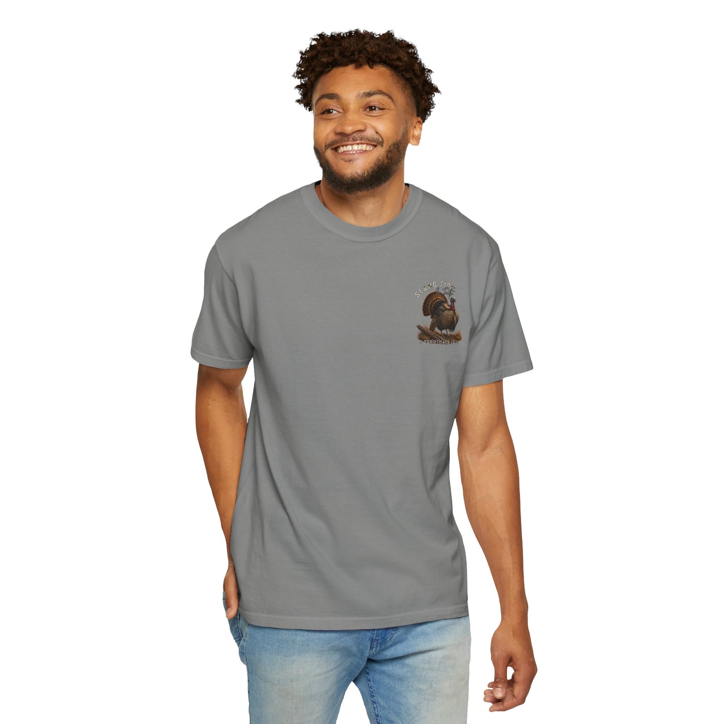 COMFORT COLORS - Stand Firm Turkey T-Shirt – Patriotic Thanksgiving Graphic Tee