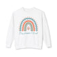 COMFORT COLORS -  Crewneck Sweatshirt - 'Stay Humble & Kind' Pastel Rainbow