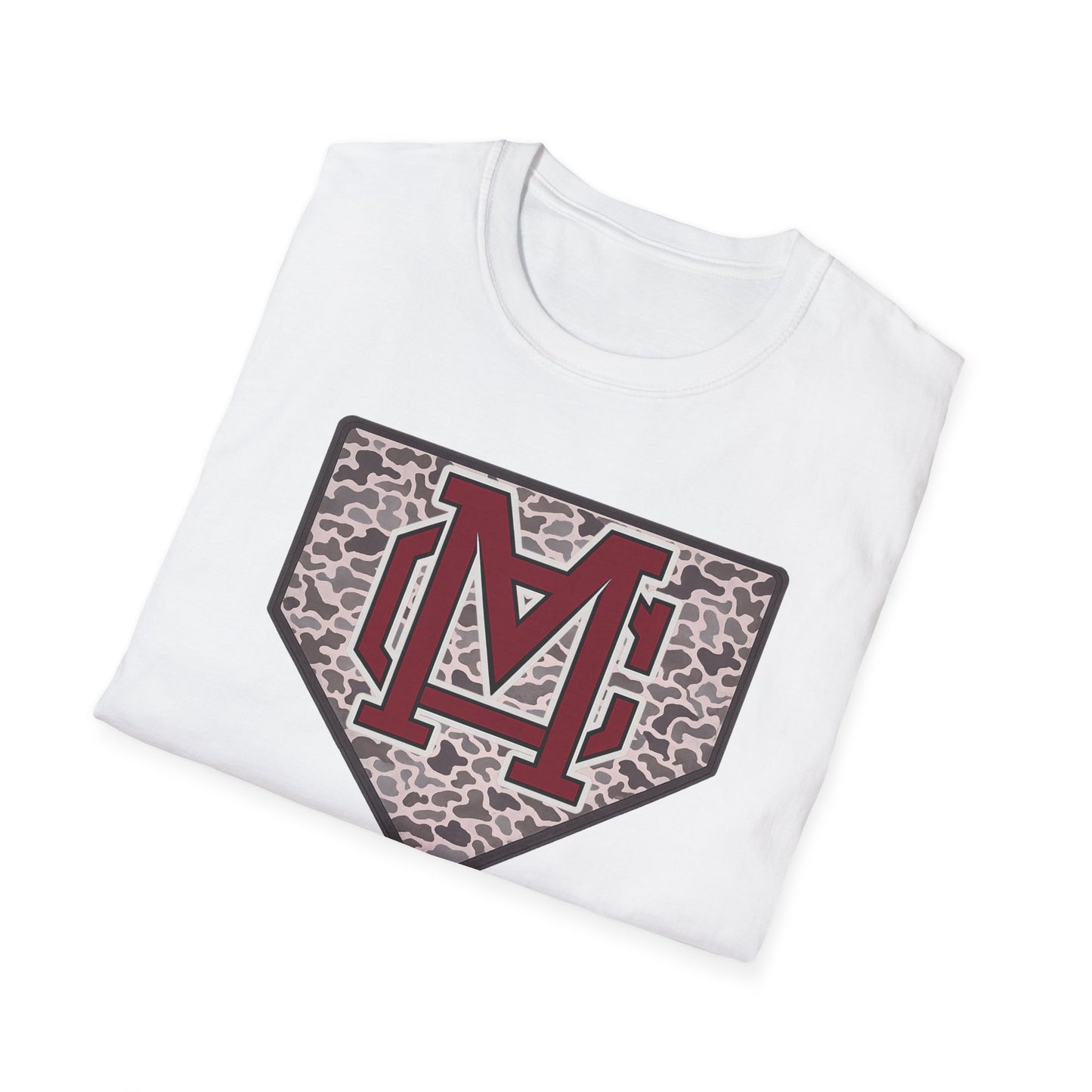 GILDAN - Home Plate Monogram T-Shirt — Camouflage Baseball Logo Tee