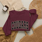 GILDAN - Cougars Crewneck Sweatshirt — BLACK LETTERS LEOPARD OUTLINE - Vintage Collegiate Team Pullover