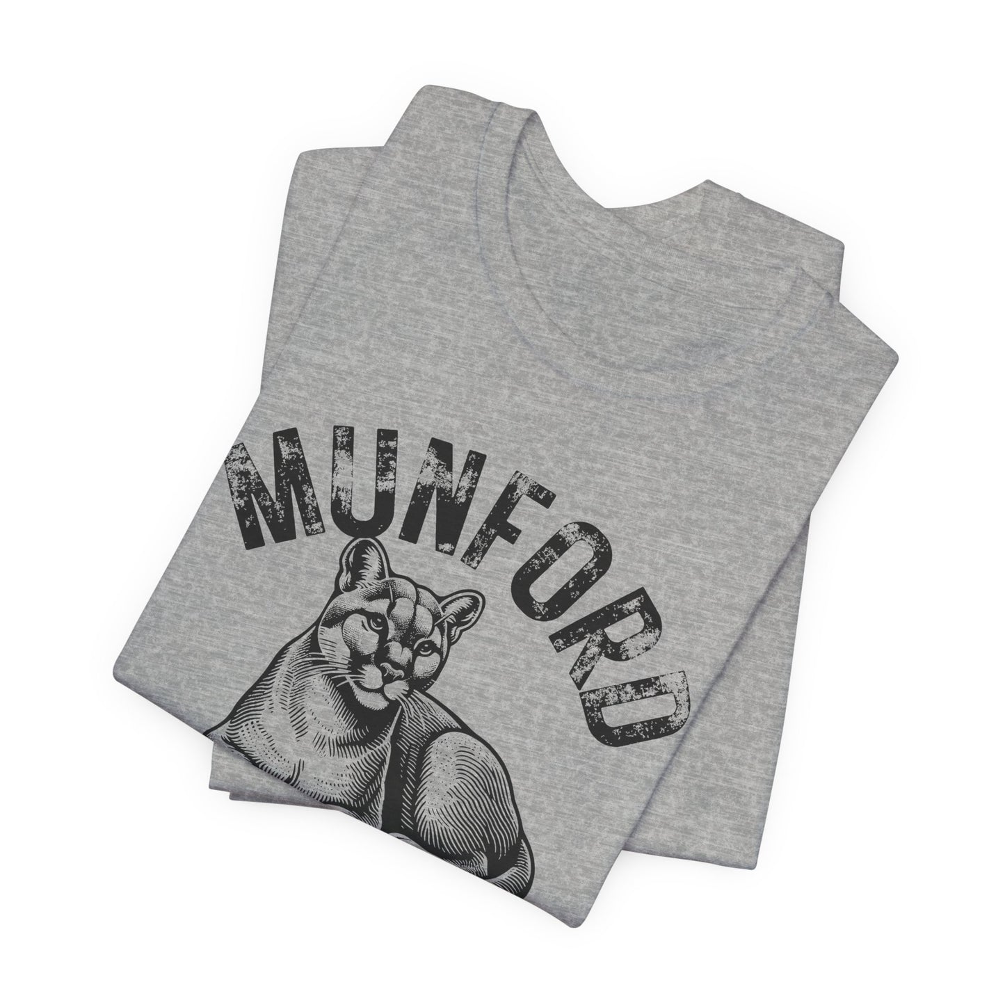 BELLA CANVAS - Munford Cougars T-Shirt — Vintage Cougar Mascot School Spirit Tee
