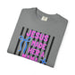 Jesus Made Her a Mama T-Shirt — Christian Mom Tee (Pink & Blue Ribbon)