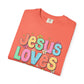 COMFORT COLORS - Jesus Loves Me T-Shirt — Colorful Retro Kids/Youth Faith Tee