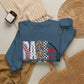 GILDAN - Baseball Leopard Print Crewneck Sweatshirt