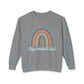 COMFORT COLORS -  Crewneck Sweatshirt - 'Stay Humble & Kind' Pastel Rainbow