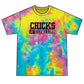 Softball Chicks Tie-Dye T-Shirt — Lime Crystal Dye