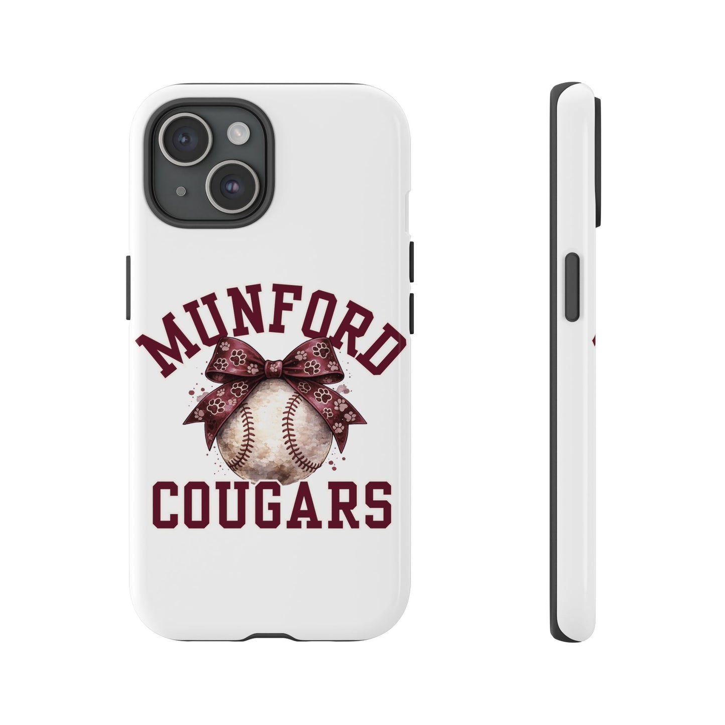 *** NEED TO PERSONALIZE THIS ? - DO NOT PURCHASE THIS ITEM - EMAIL ME @REFININGFAITHCOMPANY@GMAIL.COM - Munford Cougars Baseball Phone Case - Tough Cases Sports Team Phone Cover