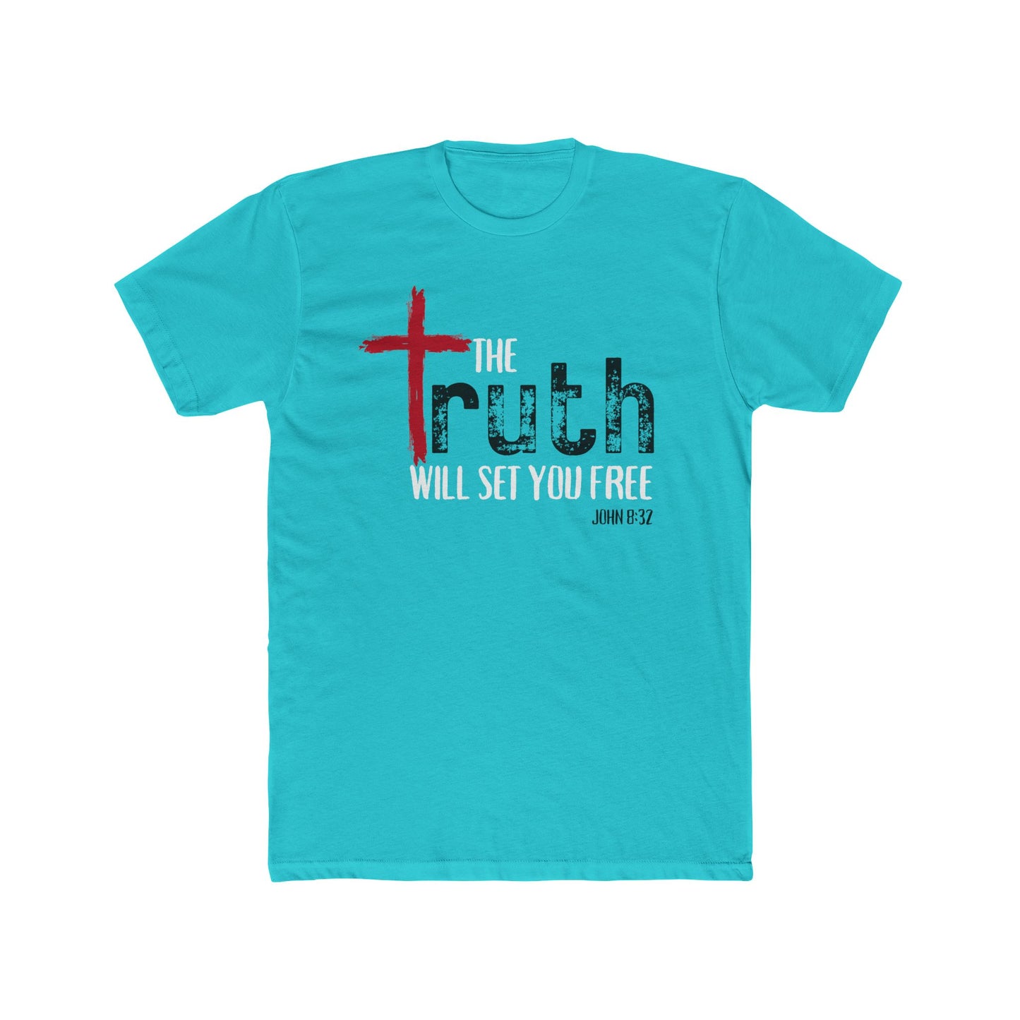 Faith 'Truth' T-Shirt — Christian Cross Graphic Tee (John 8:32)
