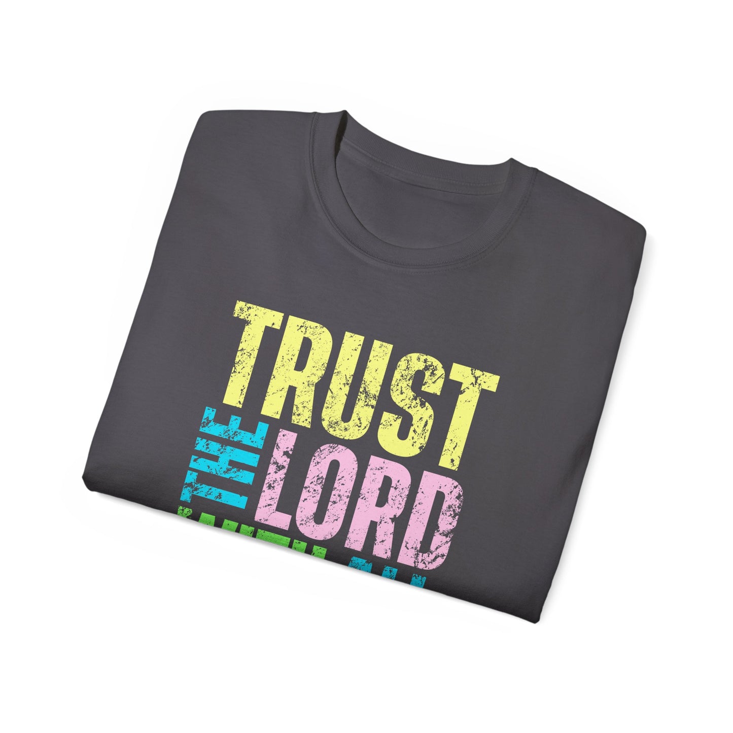 Christian T-Shirt - "Trust the Lord With All Your Heart" Colorful Faith Tee
