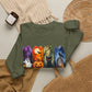 GILDAN - Spooky Season Halloween Crewneck Sweatshirt — Ghost, Jack-O'-Lantern & Black Cat Design