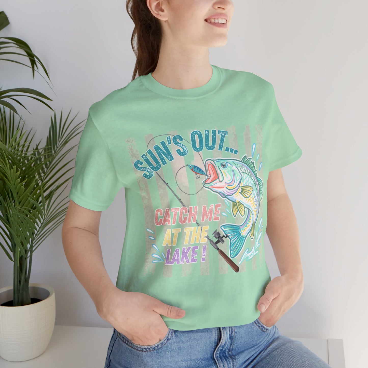 BELLA CANVAS - Sun's Out Catch Me at the Lake T-Shirt — Bass Fishing Summer Tee