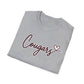 GILDAN - Cougars Script T-Shirt — Retro Pink Heart Team Tee
