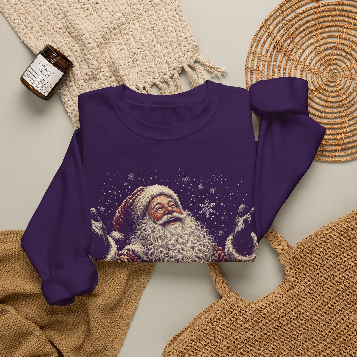 GILDAN - Vintage Santa Christmas Crewneck Sweatshirt