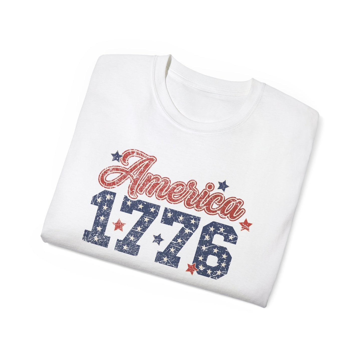 America 1776 Patriotic T-Shirt — Fourth of July USA Stars & Stripes Tee