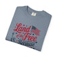 COMFORT COLORS - Land of the Free Because of the Brave T-Shirt — Patriotic Statue of Liberty Graphic Tee