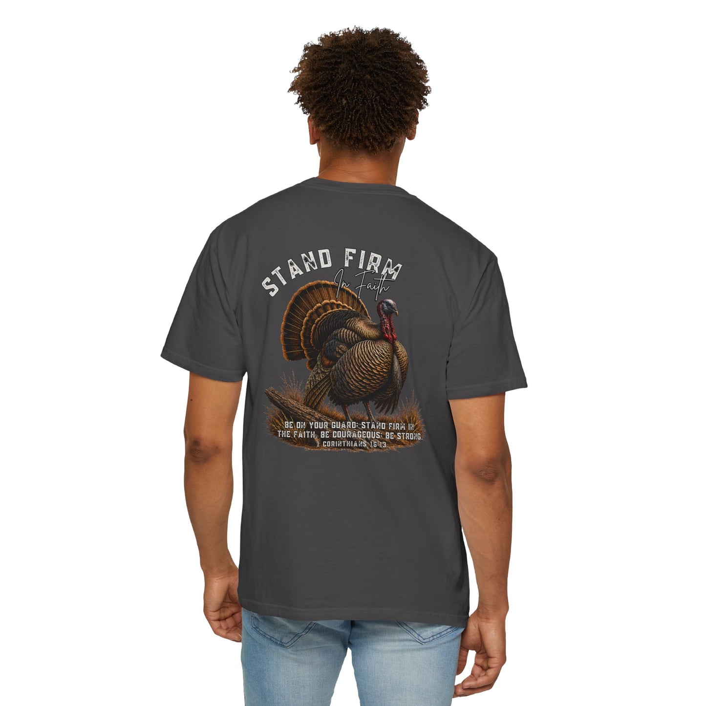 COMFORT COLORS - Stand Firm Turkey T-Shirt – Patriotic Thanksgiving Graphic Tee