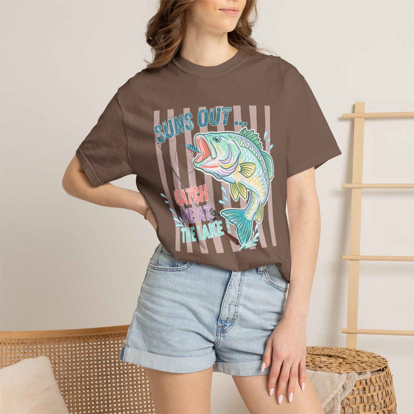 COMFORT COLORS - Suns Out Catch Me at the Lake Fishing T-Shirt