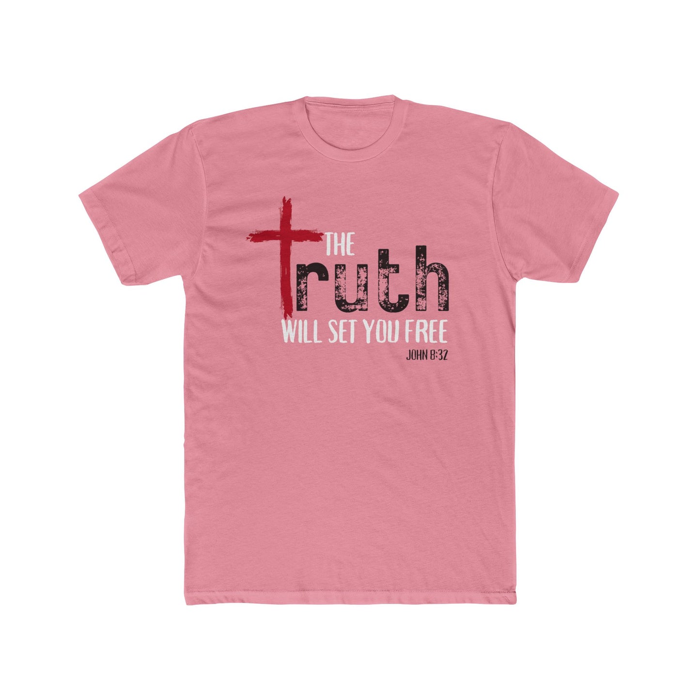 Faith 'Truth' T-Shirt — Christian Cross Graphic Tee (John 8:32)