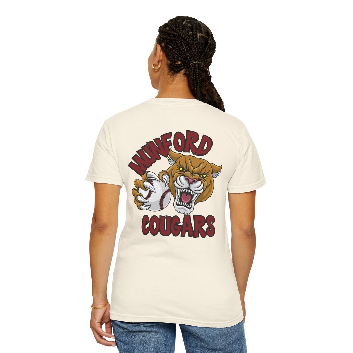 COMFORT COLORS - Cougars Mascot T‑Shirt — Munford Cougar School Spirit Tee