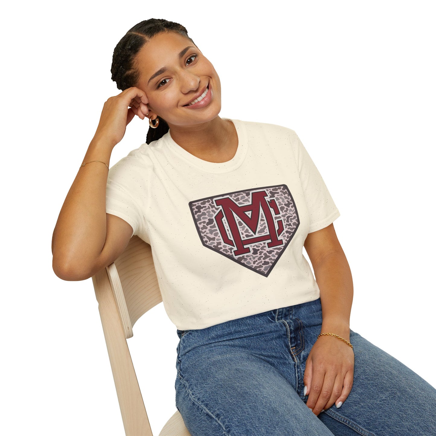GILDAN - Home Plate Monogram T-Shirt — Camouflage Baseball Logo Tee