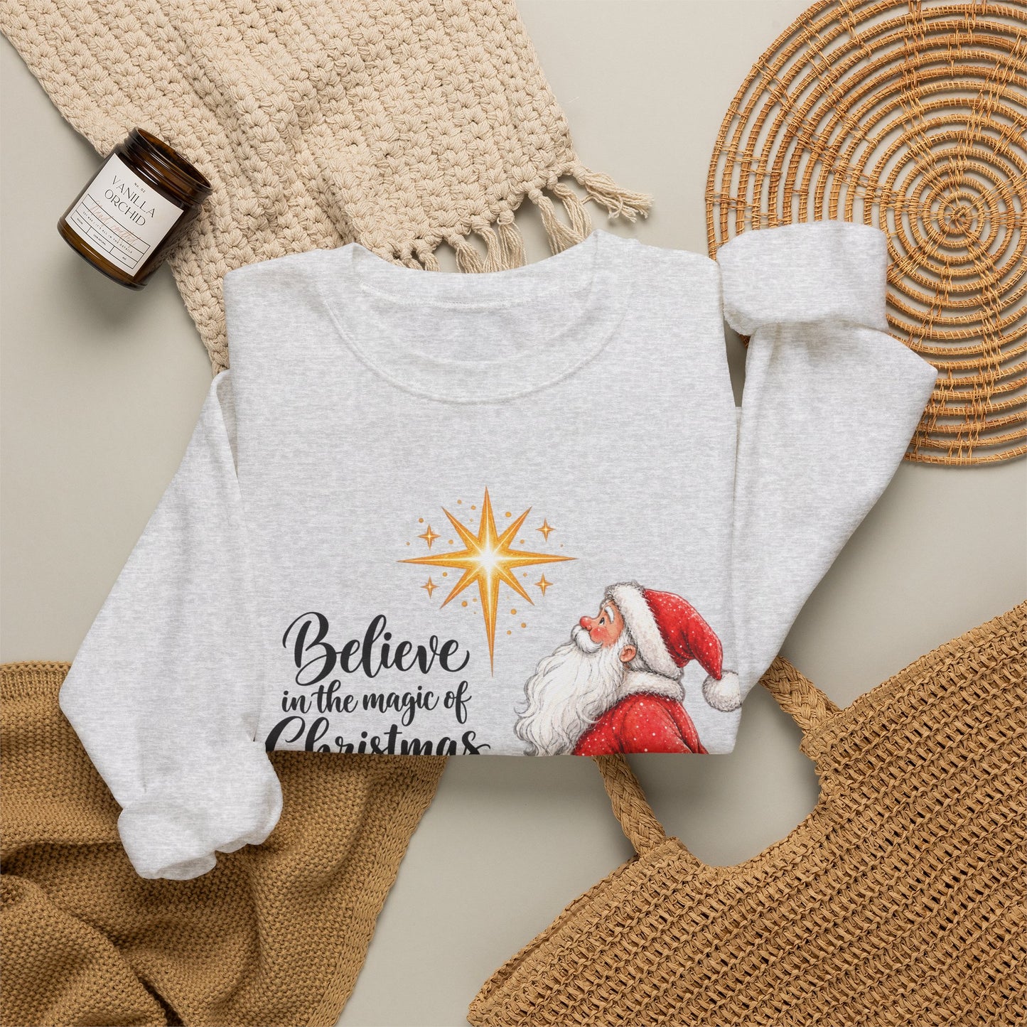 GILDAN - Believe in the Magic of Christmas Santa Crewneck Sweatshirt