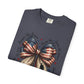 COMFORT COLORS - Patriotic American Flag Bow T-Shirt — "Home of the Brave" Fourth of July Tee