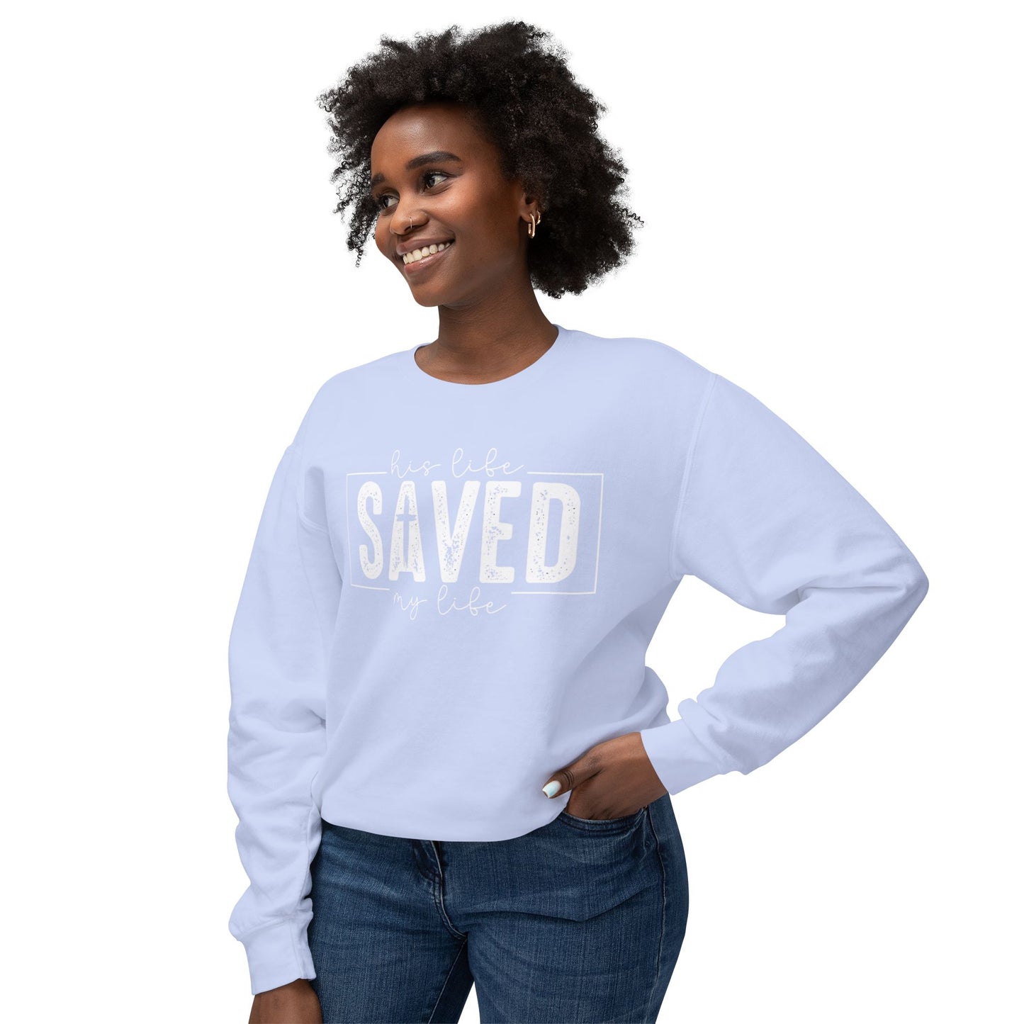 COMFORT COLORS - Saved By Grace Sweatshirt — Christian Inspirational Crewneck