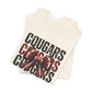 BELLA CANVAS - Cougars Football Tee – Vintage Stacked Design with Football Bow