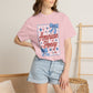 COMFORT COLORS - American Honey Graphic T-Shirt — Retro Patriotic Stars & Bows