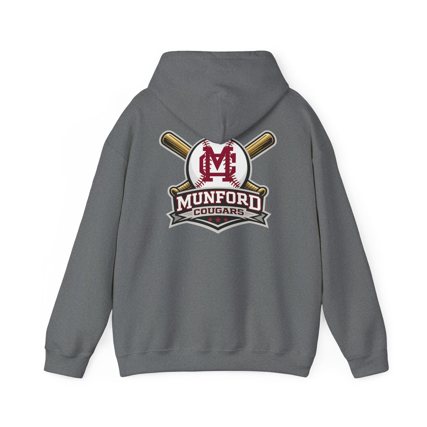 Munford Cougars Baseball Adult Hoodie | Munford M Logo Sweatshirt