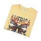 COMFORT OLORS - Patriotic America Bow T-Shirt — "America 1776 Land of the Free" Fourth of July Tee