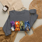 GILDAN - Spooky Season Halloween Crewneck Sweatshirt — Ghost, Jack-O'-Lantern & Black Cat Design