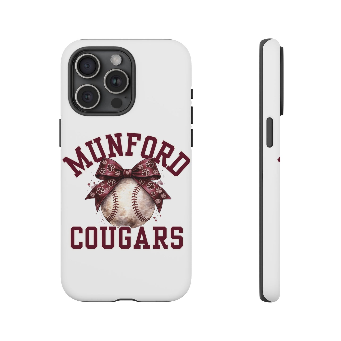 *** NEED TO PERSONALIZE THIS ? - DO NOT PURCHASE THIS ITEM - EMAIL ME @REFININGFAITHCOMPANY@GMAIL.COM - Munford Cougars Baseball Phone Case - Tough Cases Sports Team Phone Cover